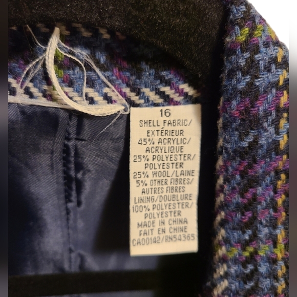 Vintage acrylic/wool blazer US 16 - Picture 4 of 5